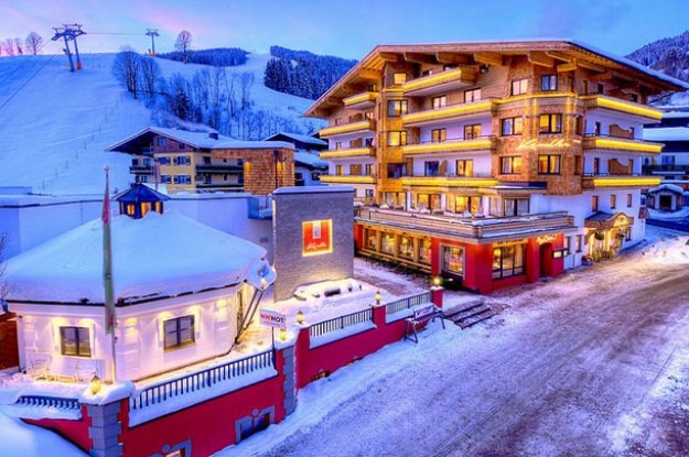 saalbach hinterglemm wellnesshotel kendler winter aussen vorschau